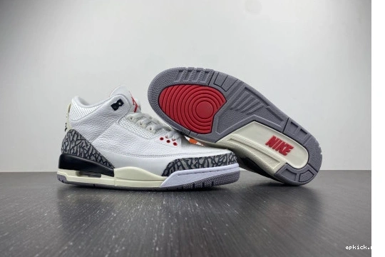 Rep EP DN3707-100 Jordan White Retro DN3707-100 3 Cement Reimagined 0212